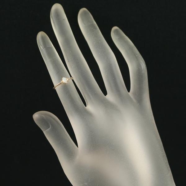 agete（アガット） リング ホワイトオパール ピンキー 3号 K10PG 指輪