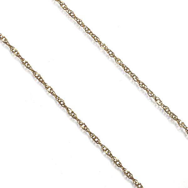 agete（アガット） チェーンネックレス スクリュー ロング 74cm K18YG