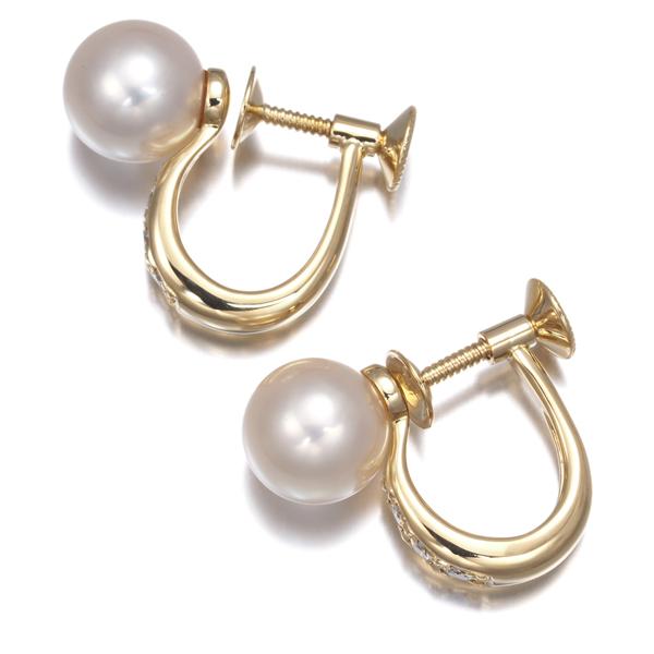 MIKIMOTO（ミキモト） イヤリング 真珠 8.0mm ダイヤ ダイヤモンド