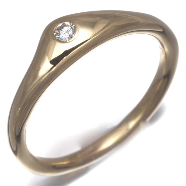 【最終値下げ】Tiffany & Co. K18YG リング ダイヤモンド TIFFANY＆Co.】ティファニー『K18YG ビゼット リング 1Pダイヤモンド