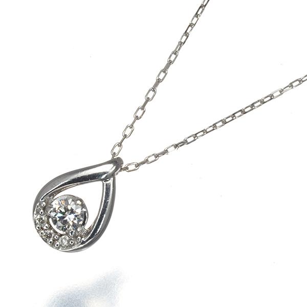 4℃ ヨンドシー K10WG　ティアドロップ　ネックレス　ペンダント 4℃（ヨンドシー） ネックレス ダイヤ ダイヤモンド ティアドロップ