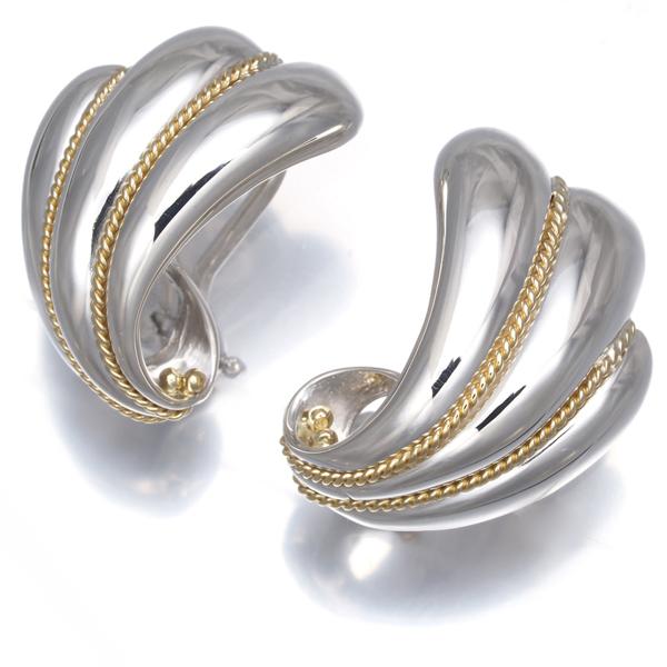 TIFFANY&Co.（ティファニー） イヤリング フェザー シルバー 925/K18YG