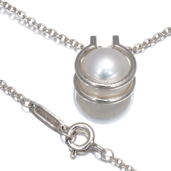 極美品◇ティファニー シルバー925 パール 真珠 ネックレス チョーカー TIFFANY&Co.（ティファニー） ネックレス パール 真珠 9.8mm ハード