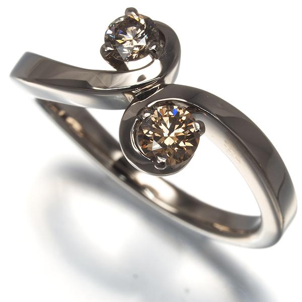 カシケイ リング ダイヤ ダイヤモンド 0.35ct フロート 11号 K18BG