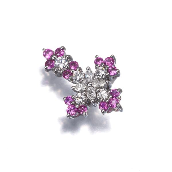 笠原真寿美 ペンダントトップ ピンクサファイア 0.30ct ダイヤ