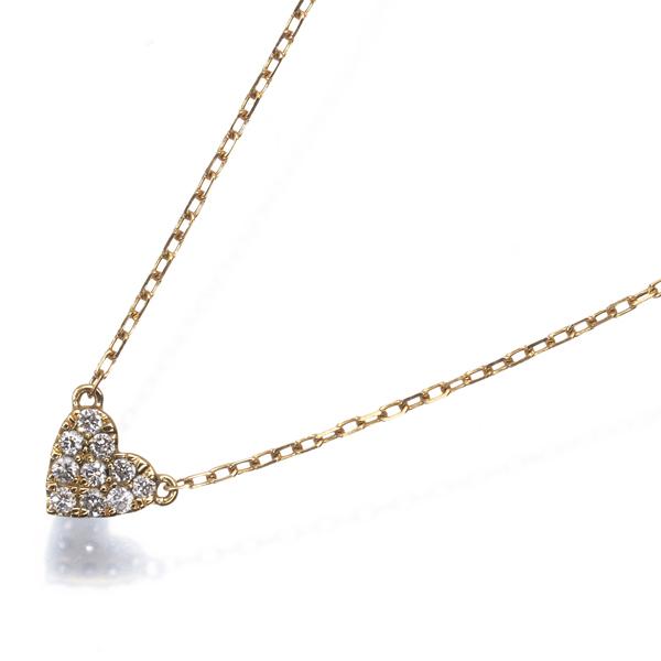 AHKAH（アーカー） ネックレス ダイヤ ダイヤモンド 0.05ct ハート