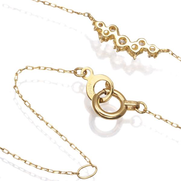 AHKAH（アーカー） ネックレス ダイヤ BBライン K18YG 【中古】BLJ