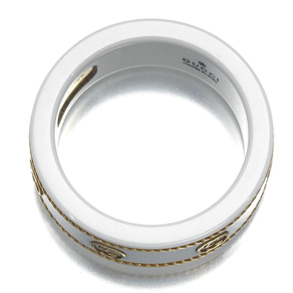 GUCCI（グッチ） リング アイコン 10号 K18YG/ホワイトジルコニア 指輪