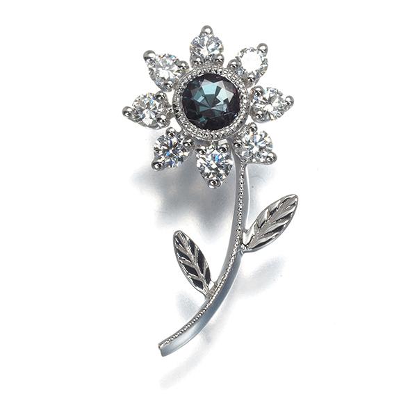 MIKIMOTO（ミキモト） ブローチ アレキサンドライト 0.26ct ダイヤ