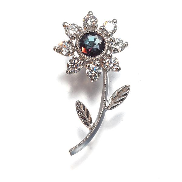 MIKIMOTO（ミキモト） ブローチ アレキサンドライト 0.26ct ダイヤ