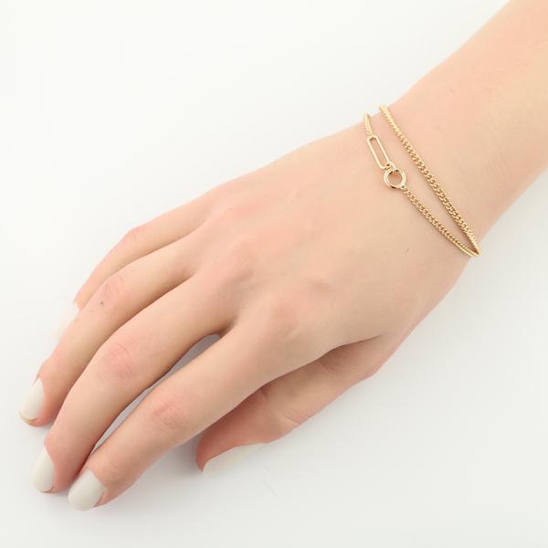 HERMES（エルメス） ブレスレット エシャペ SH 2連 K18PG 【中古】BLJ