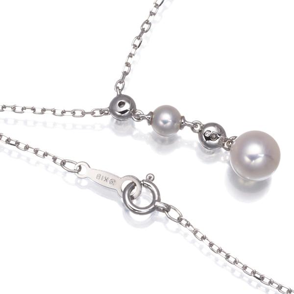 MIKIMOTO（ミキモト） ネックレス パール 真珠 4.2mm/6.7mm ダイヤ