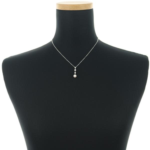MIKIMOTO（ミキモト） ネックレス パール 真珠 4.2mm/6.7mm ダイヤ