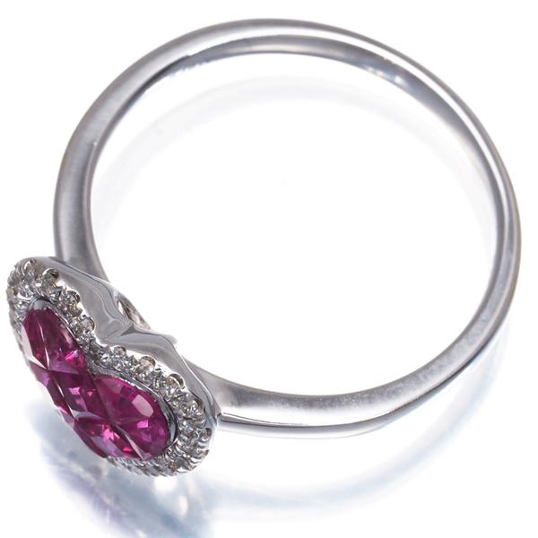 ルビー 0.85ct ダイヤ ダイヤモンド 0.15ct ミステリーセッティング