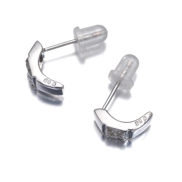 ダイヤ ダイヤモンド 0.05ct/0.05ct ピアス K18WG GENJ : グリーバー