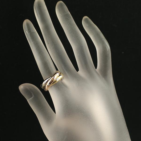 トリニティリングスリーカラークラシック Cartier（カルティエ） トリニティリング ダイヤ ダイヤモンド 15P