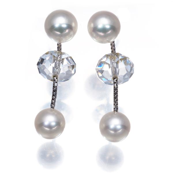 TASAKI（タサキ） ピアス パール 真珠 6.4-6.8mm クリスタル ヴァリエ 