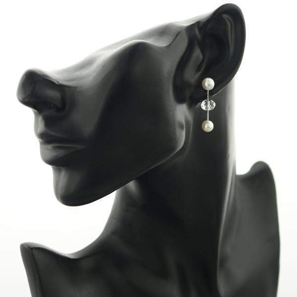 TASAKI（タサキ） ピアス パール 真珠 6.4-6.8mm クリスタル ヴァリエ 