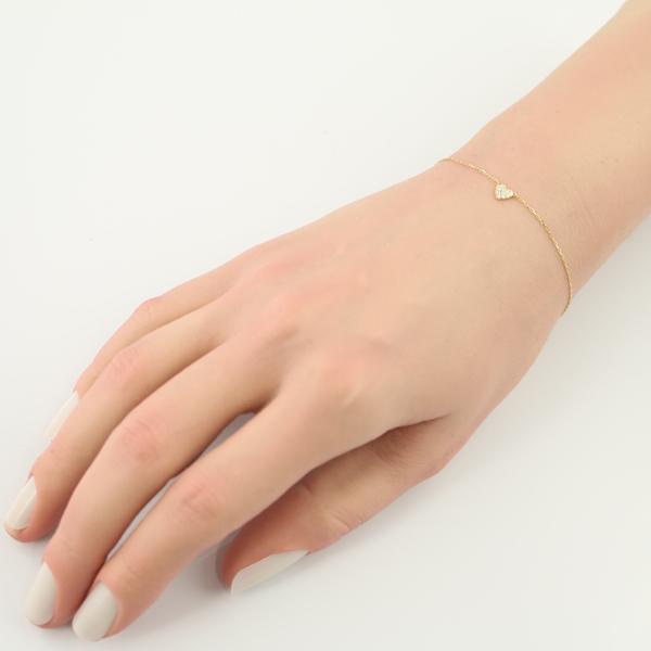 AHKAH（アーカー） ブレスレット ダイヤ ダイヤモンド ハートパヴェ 