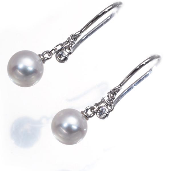 MIKIMOTO（ミキモト） ピアス パール 真珠 6.0mm/6.2mm ダイヤ