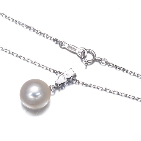 MIKIMOTO（ミキモト） ネックレス 真珠 9.5mm ダイヤ ダイヤモンド 