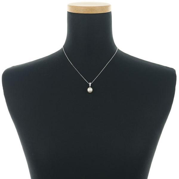 MIKIMOTO（ミキモト） ネックレス 真珠 9.5mm ダイヤ ダイヤモンド 