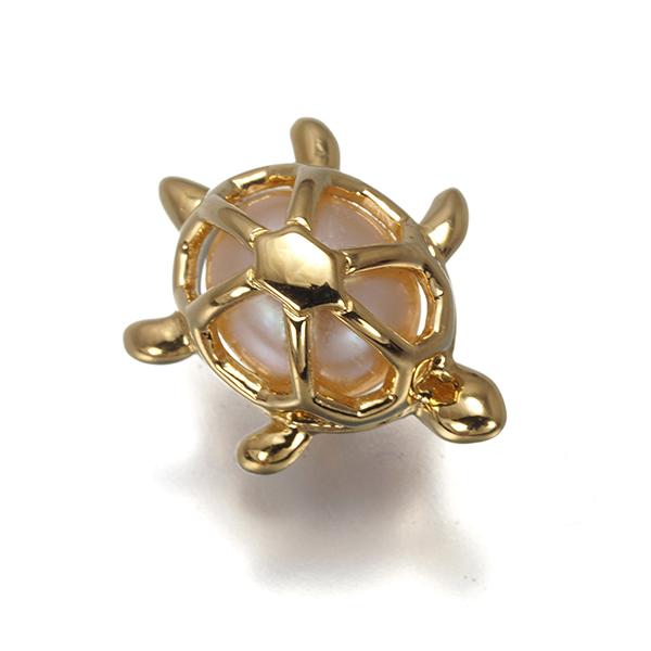 MIKIMOTO（ミキモト） ブローチ パール 真珠 6.6mm 亀 カメ アニマル