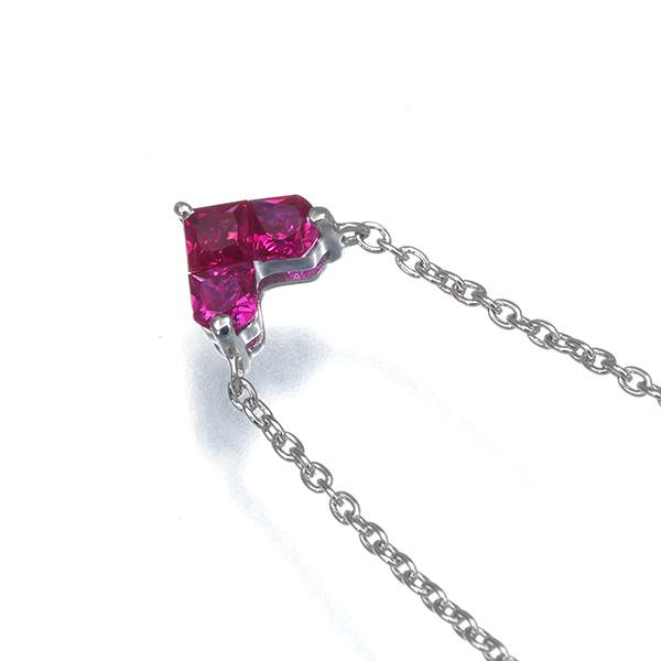 スタージュエリー ネックレス ルビー 0.25ct ミステリアスハート K18WG BLJ/GENJ 限界値下げ品 | STAR JEWELRY | 01