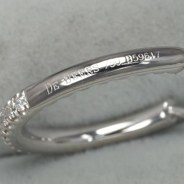 DE BEERS（デビアス） ピアス ダイヤ ダイヤモンド フープ K18WG BLJ