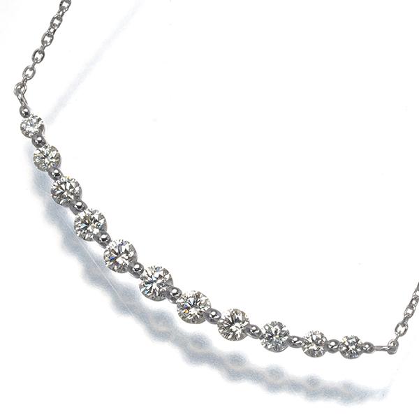 QVC ネックレス ダイヤ ダイヤモンド 0.50ct H&C ライン K18WG 保証書 