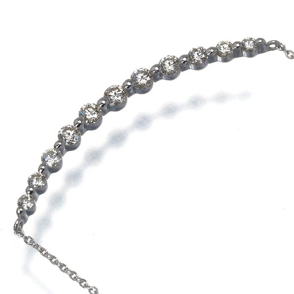 QVC ネックレス ダイヤ ダイヤモンド 0.50ct H&C ライン K18WG 保証書 