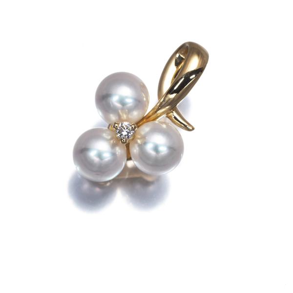 MIKIMOTO（ミキモト） ペンダントトップ パール 真珠 4.9mm ダイヤ