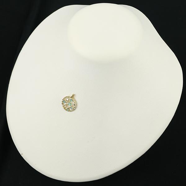 K18WG 天然パライバトルマリン トップ 最終価格 値下げ不可 希少 K18WG