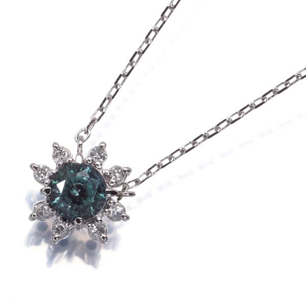 クレサンベール ネックレス 再結晶アレキサンドライト 0.67ct ダイヤ ダイヤモンド 0.11ct Pt900 ソーティングBLJ/GENJ | KYOCERA | 07