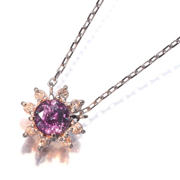 クレサンベール ネックレス 再結晶アレキサンドライト 0.67ct ダイヤ ダイヤモンド 0.11ct Pt900 ソーティングBLJ/GENJ | KYOCERA | 01