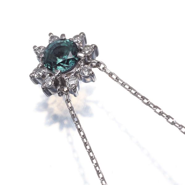 クレサンベール ネックレス 再結晶アレキサンドライト 0.67ct ダイヤ ダイヤモンド 0.11ct Pt900 ソーティングBLJ/GENJ | KYOCERA | 02