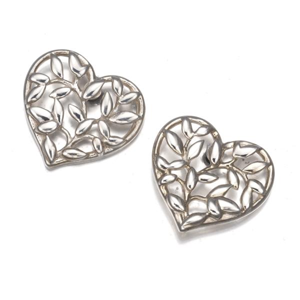 美品 ティファニー パロマ・ピカソ オリーブリーフ ハートピアス シルバー TIFFANY&Co.（ティファニー） ピアス レディース クリスマス