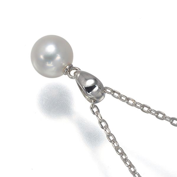 MIKIMOTO ペンダント ネックレス シルバー 雫 ミキモト パール 真珠 MIKIMOTO（ミキモト） ネックレス パール 真珠 6.4mm 一粒 シルバー