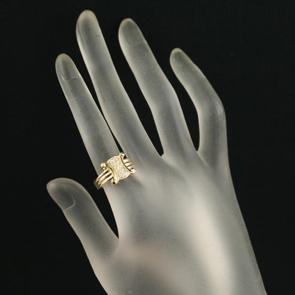 CELINE セリーヌ 750 Pt900 ダイヤモンド リング マカダム CELINE セリーヌ 750 ダイヤモンド0.13ct マカダム リング CELINE 11号