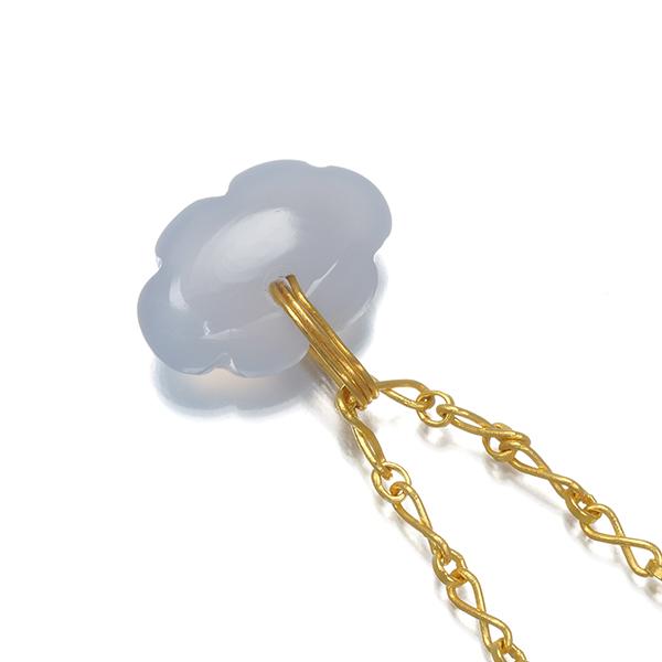 マリーエレーヌドゥタイヤック ネックレス カルセドニー ストーン