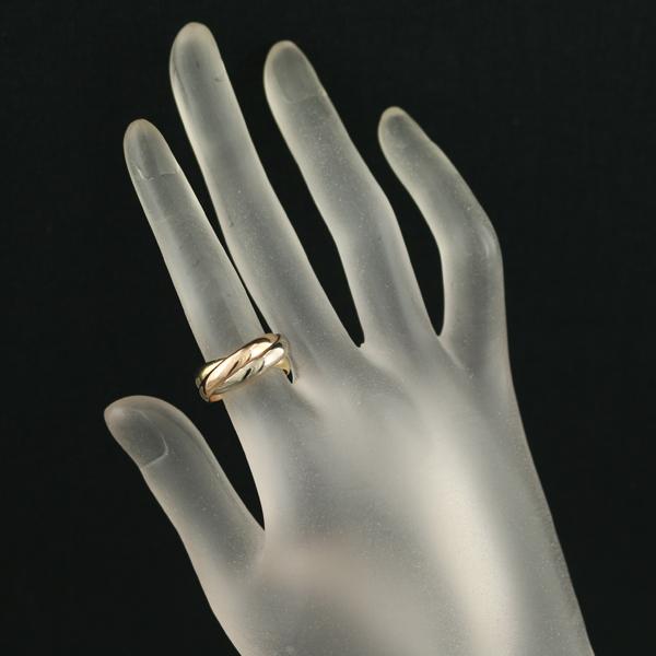 カルティエ トリニティリング クラシック 50 10号 K18YG/WG/PG Cartier（カルティエ） トリニティリング スリーカラー クラシック 50