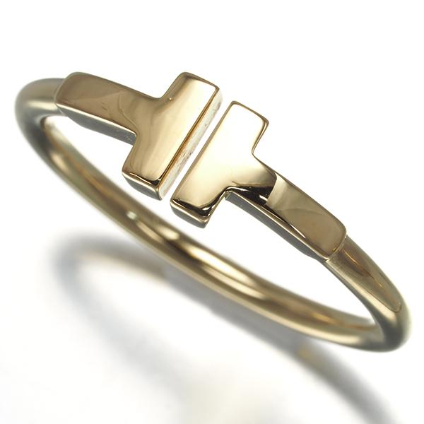 TIFFANY&Co.（ティファニー） リング Tワイヤー 15号 K18YG 指輪 BLJ