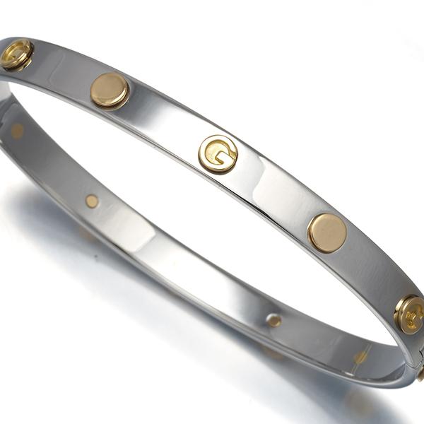 GUCCI（グッチ） ブレスレット ロゴ バングル K18YG/SS BLJ