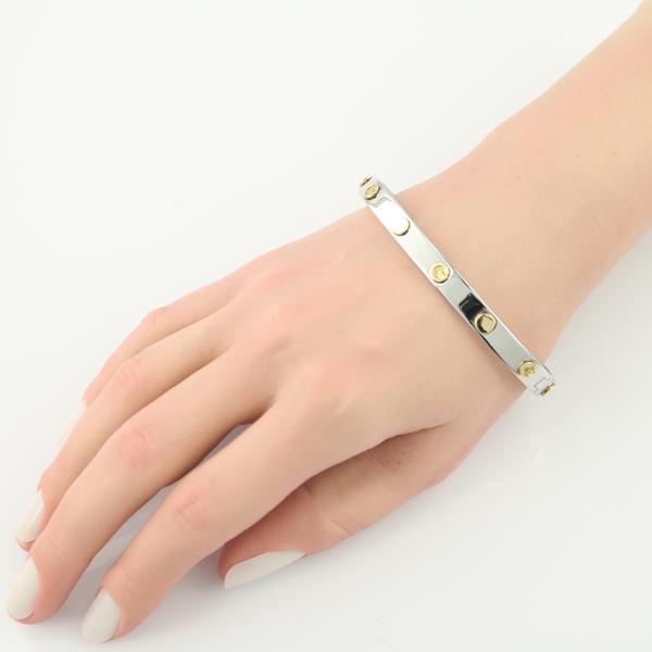 GUCCI（グッチ） ブレスレット ロゴ バングル K18YG/SS BLJ