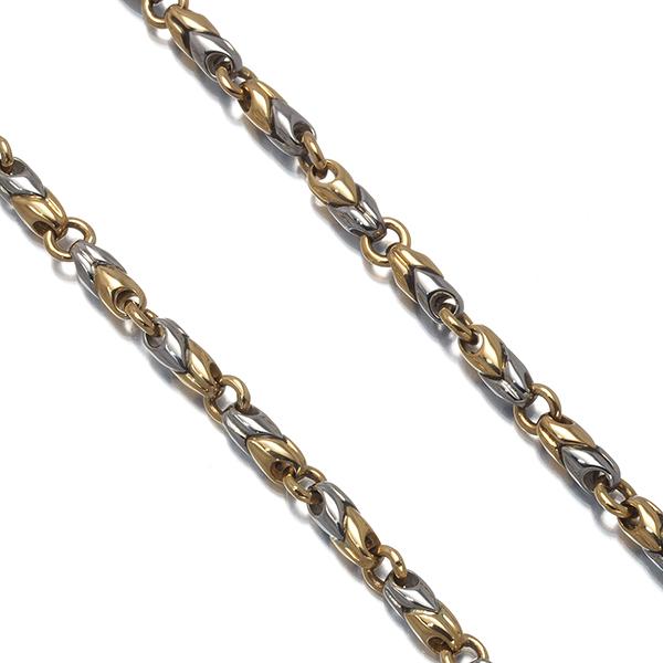 BVLGARI（ブルガリ） チェーンネックレス パッソドッピオ 40cm K18YG