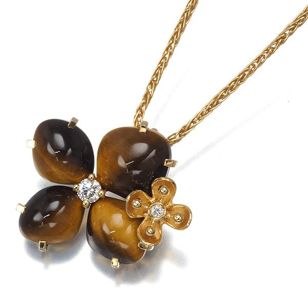 CHAUMET（ショーメ） ネックレス タイガーアイ ダイヤ ダイヤモンド