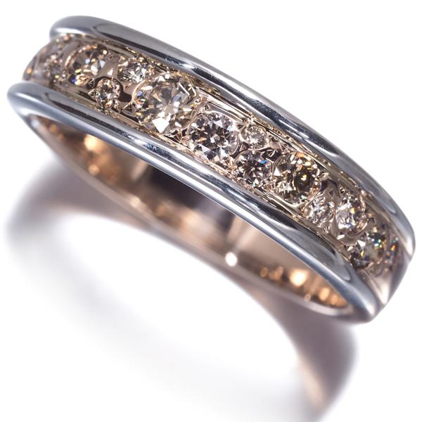 カシケイ リング ダイヤ ダイヤモンド 0.50ct メランジェ 17号 K18PG