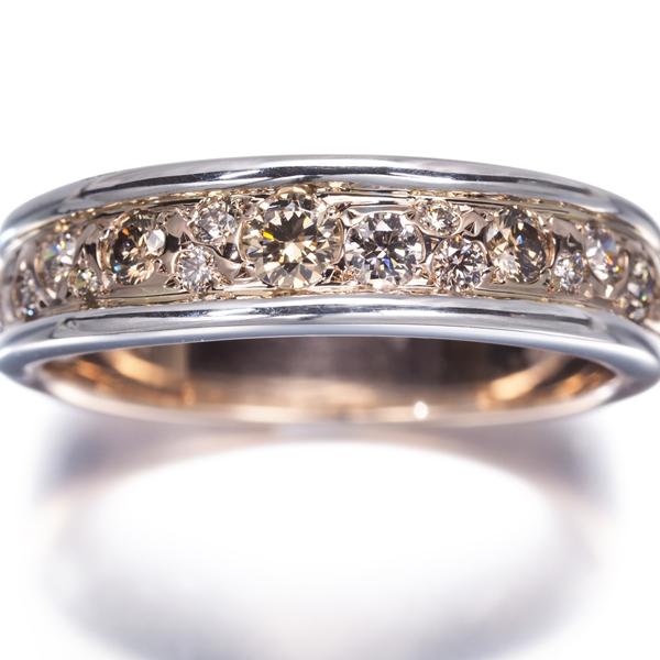 カシケイ リング ダイヤ ダイヤモンド 0.50ct メランジェ 17号 K18PG