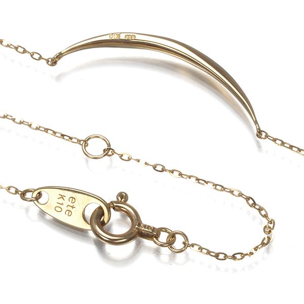 ete（エテ） ネックレス クレセントムーン K10YG BLJ/GENJ