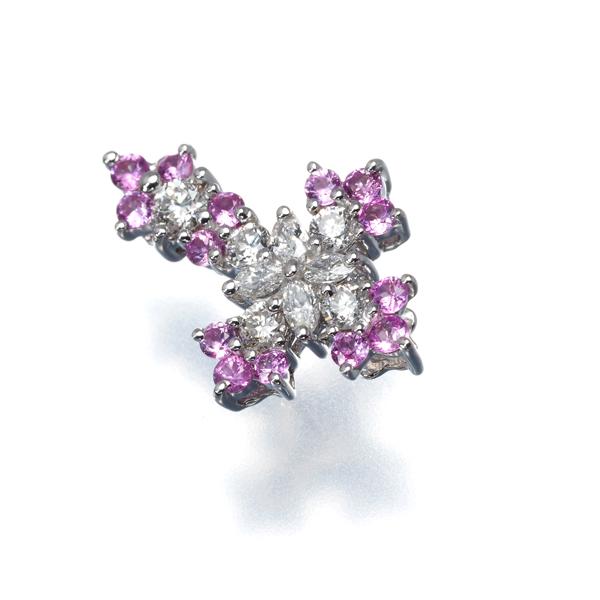 笠原真寿美 ペンダントトップ ピンクサファイア 0.30ct ダイヤ 